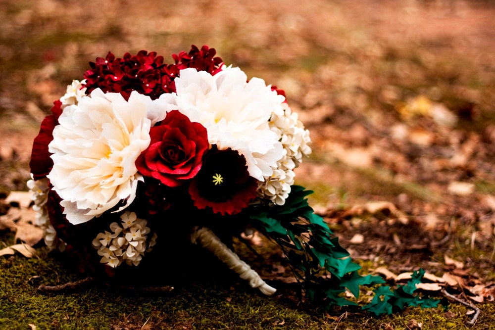 custom wedding bouquet - exquisite paper flowers