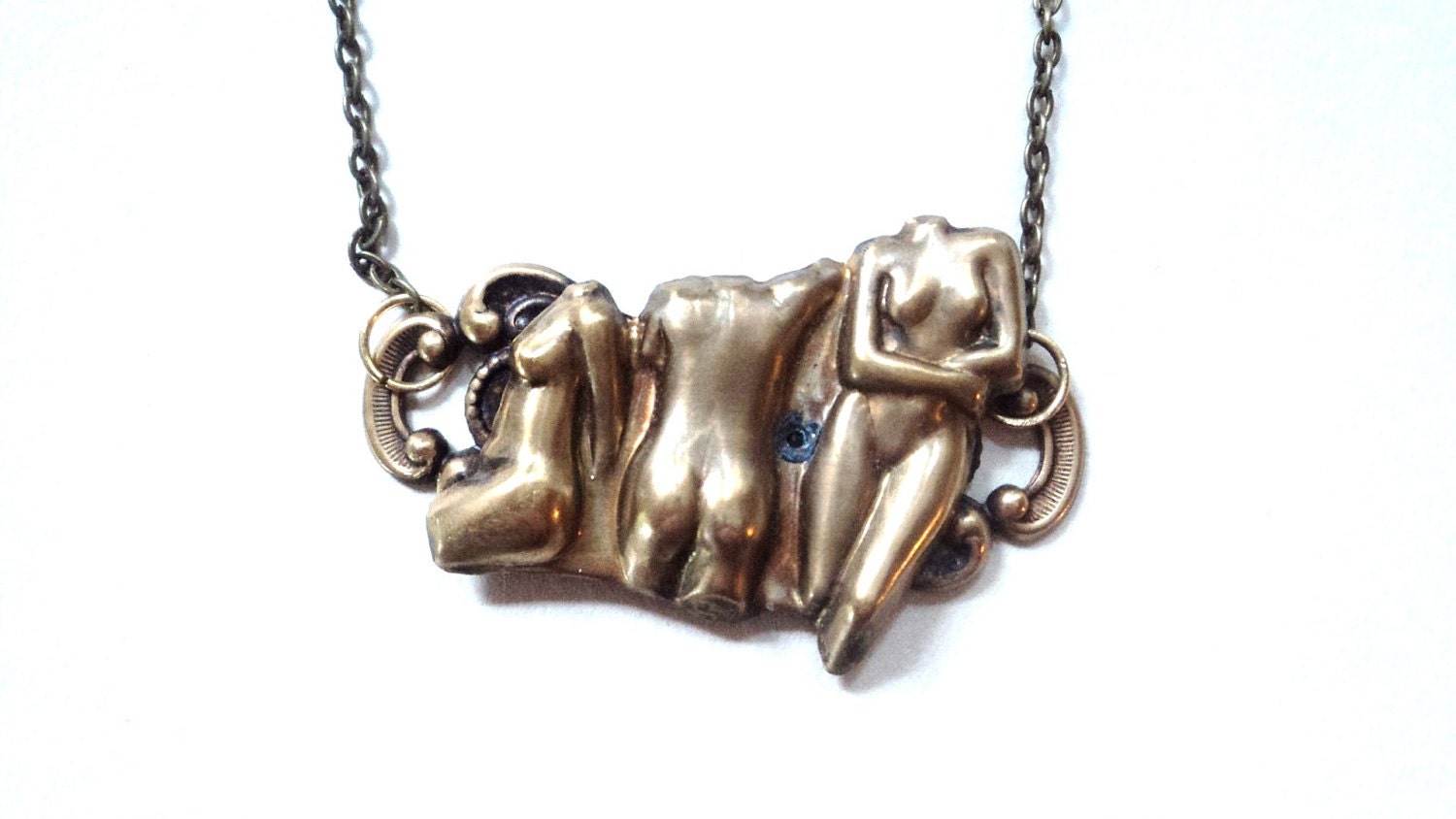 Necklace, Venus, Statue, Nude, Copper, Mature