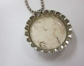 Bottlecap Necklace - Vintage ANATOMY Print