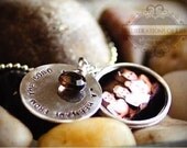 Hand Stamped Sterling Layered Locket by donnaodesigns