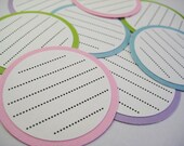 Journaling tags, spring pastels, set of 8 lined
