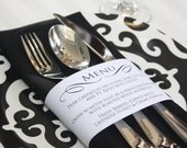 Printable Personalized Menu Wrap