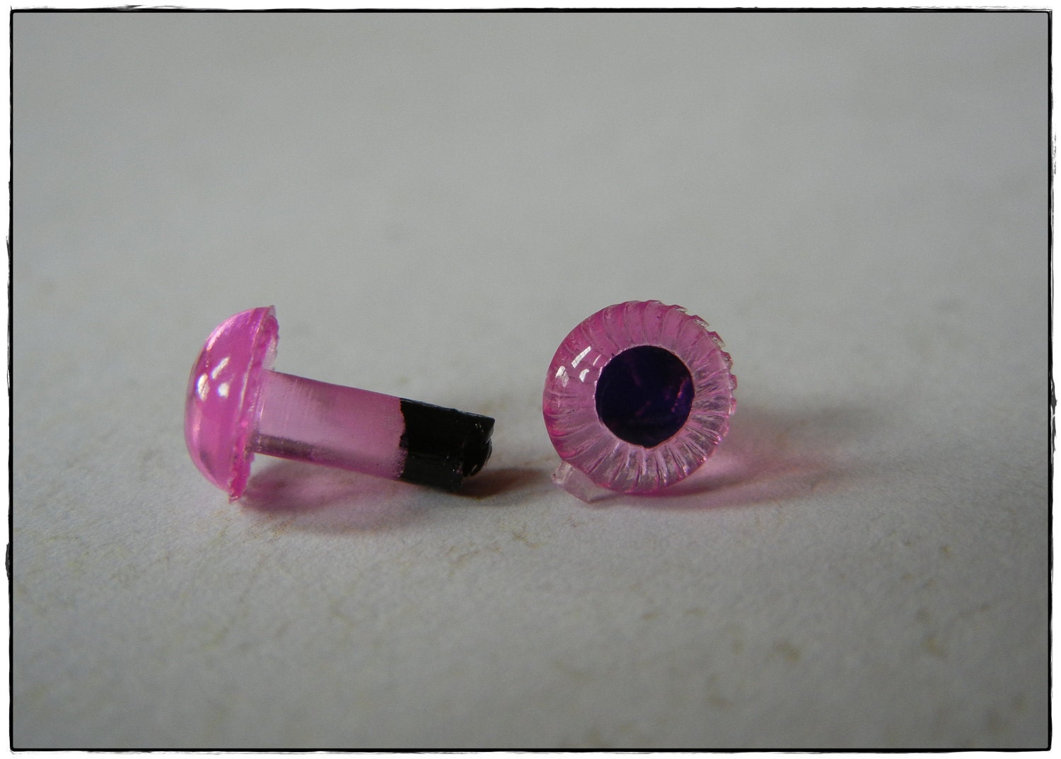 6mm Pink Owl or Troll Safety Eyes for Plush Stuffed Animals 10 Pieces