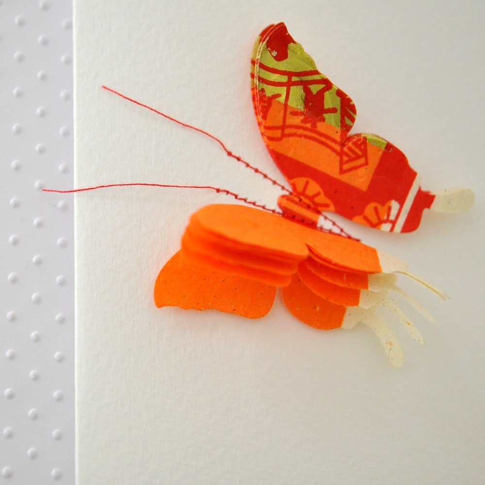 Layered Butterfly Gift Card Orange