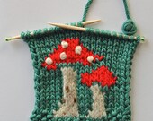 Mushroom // Handknitted Note or Greeting Card