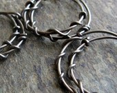vine hoop stack-- graduated niobium hoops-- 3 pair-- handmade by thebeadedlily on etsy
