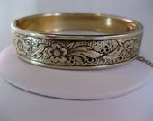 Vintage Talle d'Epargene Gold Fill  Enamel Bracelet