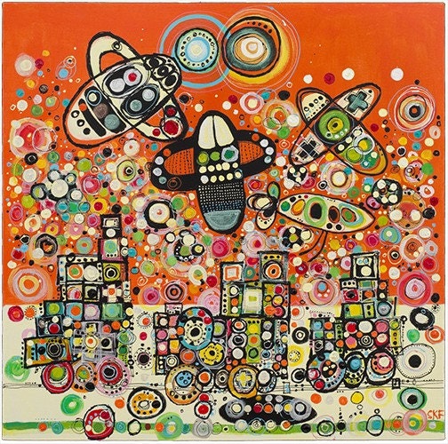 Orange Transportation -- Print on Stretched Canvas