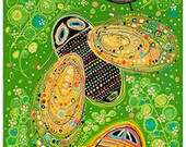 Green Bugs -- Print on Stretched Canvas