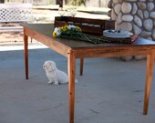 Oak Farm table with tapered legs