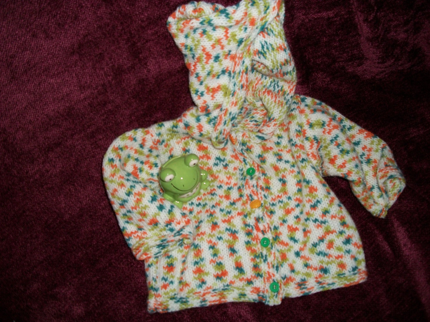 Knitted baby hoodie