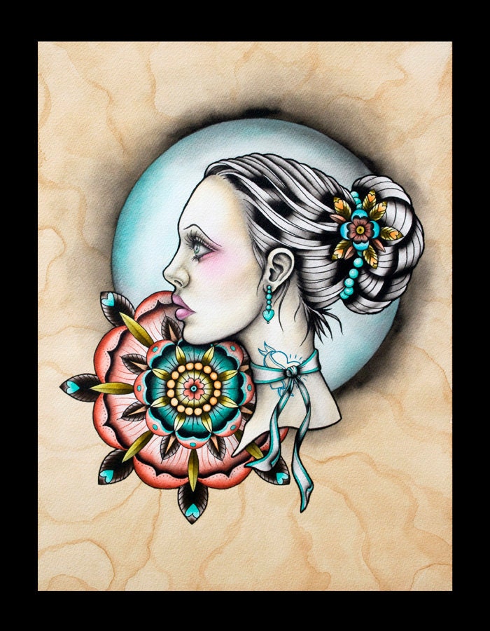 Hold Back The Day Tattoo Flash - Print