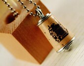 Photographer Camera Necklace - Mini Cork Jewelry in Test Tube - Repurposed by Uncorked