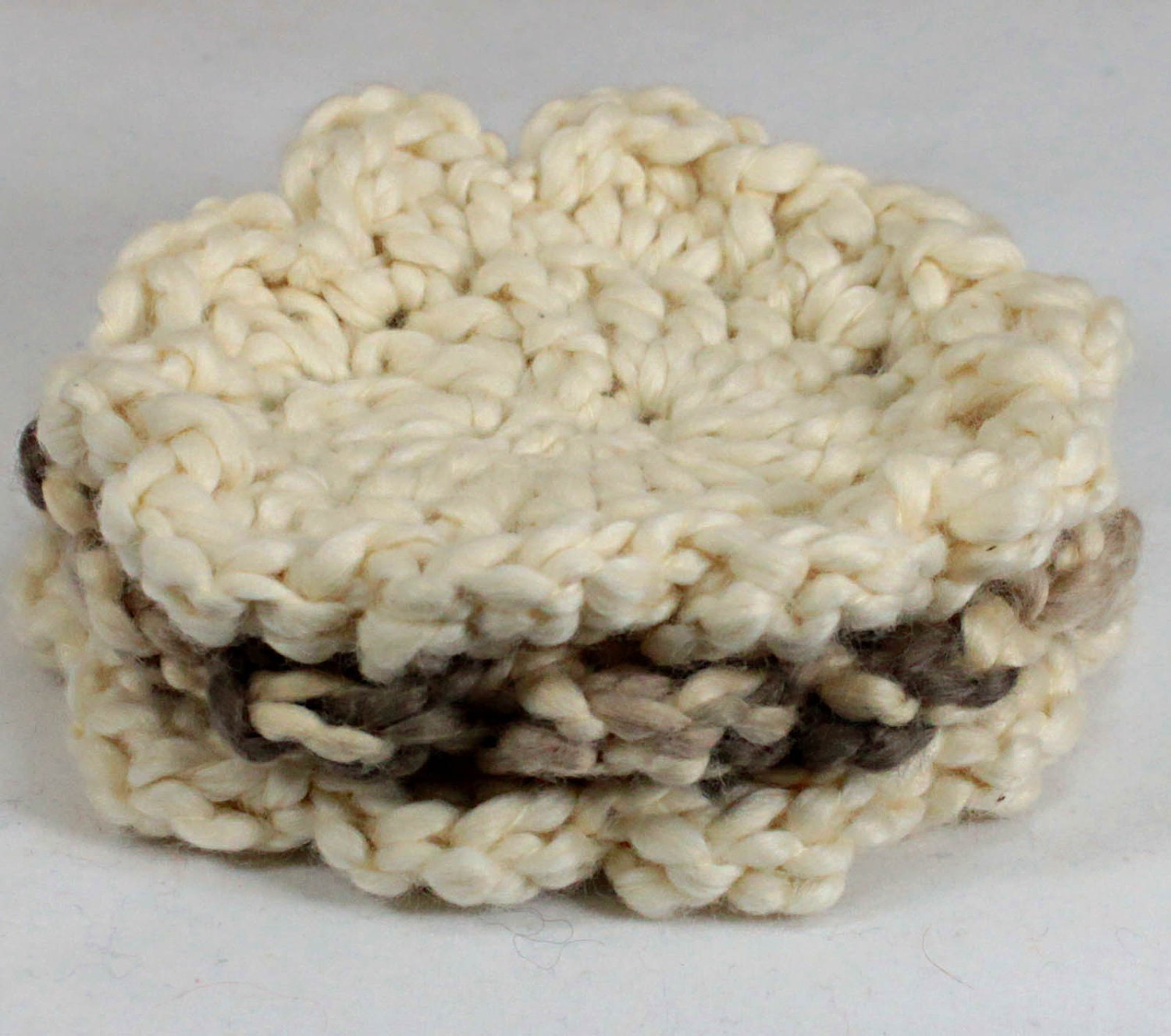 Washable Face Cloths - EcoCessory Organic - Set of 3 - Almond and French Vanilla