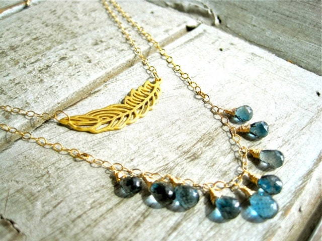 We Will Become Silhouettes Teal Blue Sapphire Necklace