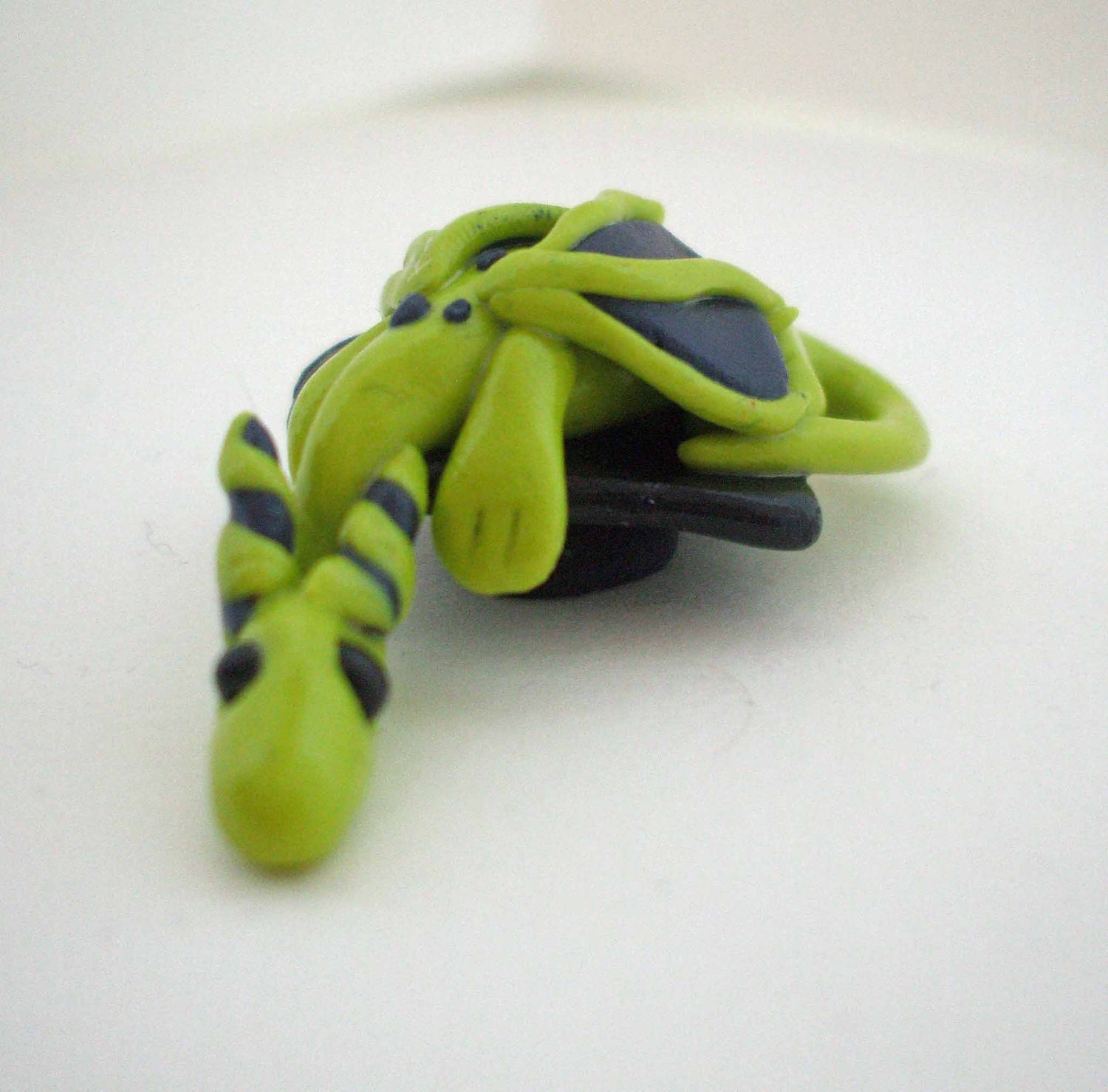 Lime Green and Navy Graduation Dragon with Mortar Board