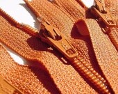 7 Inch YKK Zippers Color 102 Rust Qty 10