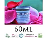 MuLondon Organic Rose, Rosehip and Rosemary - Face Moisturiser 60ml (2 oz). Vegan.