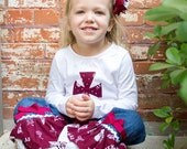 Texas  A & M Applliqued Tee and Ruffle Jeans