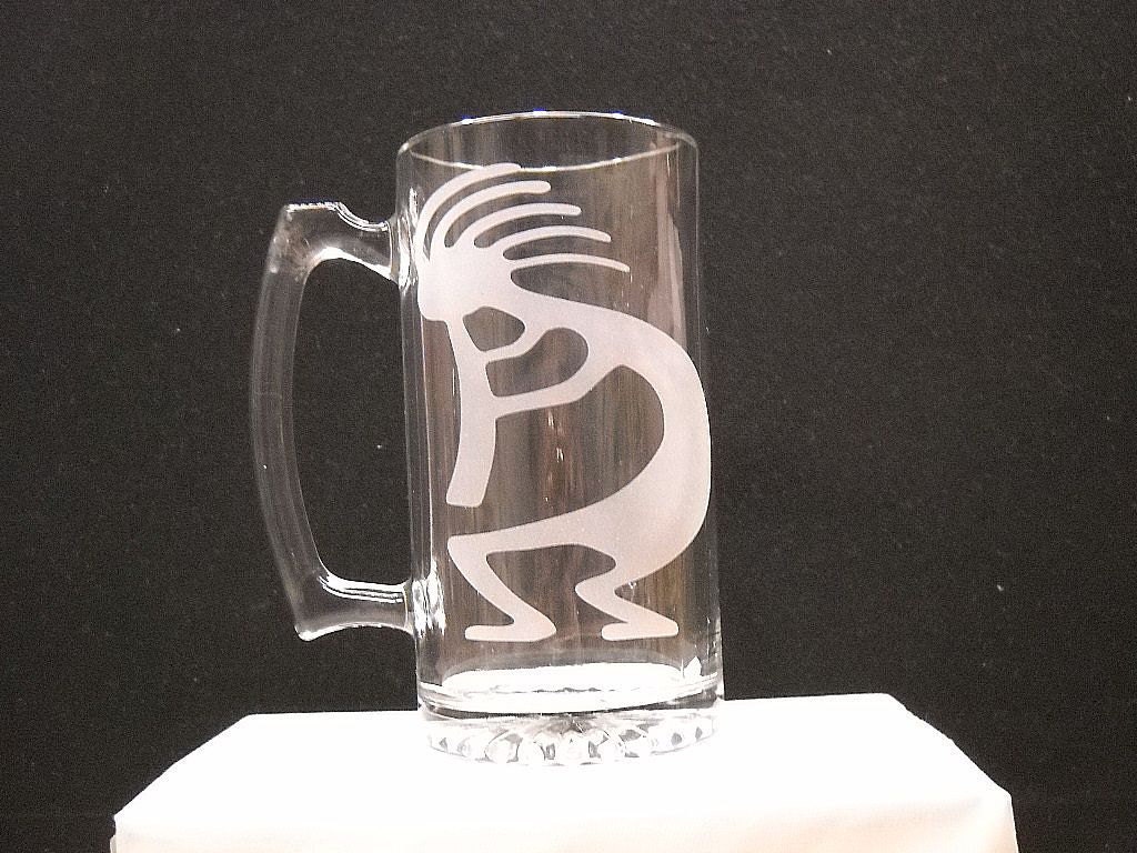 Kokopelli on a beer mug