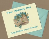 Spring Wedding Congratulations Card, Wedding Bells Card