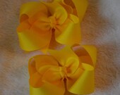 Sunshine Pigytail Set ----- 4inch Bows
