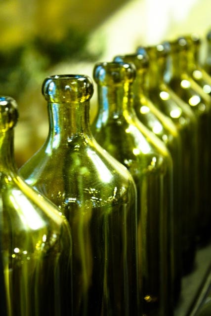 Green Olive Oil Bottles Paris, France - 8x10 Fine Art Photograph