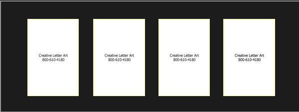 4 opening Black Mats 3pack-hold 4x6 Alphabet Photographs for name art, Wedding gift or word art.