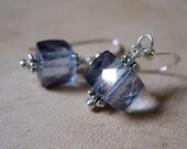 Mystic Blue Quartz, Silver Earings