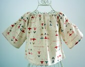 Girls' A - Linen French Blouse - Size 0