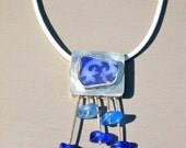 Sea Glass Blues & China Necklace