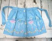 Vintage Apron Ballet Ballerina Tea Hostess Chic Shabby Couture