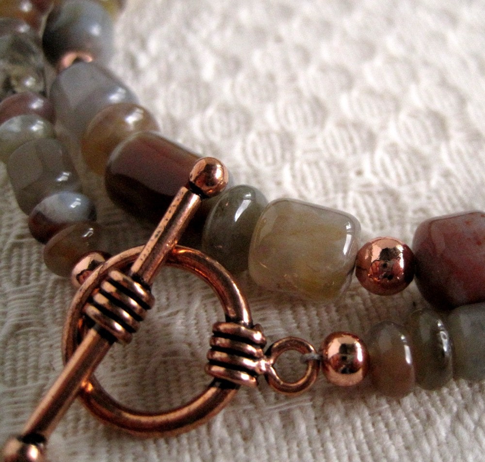 Jasper Copper Polished Stone Necklace