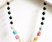 Mini Flower Charm Necklace- 14K Gold filled chain