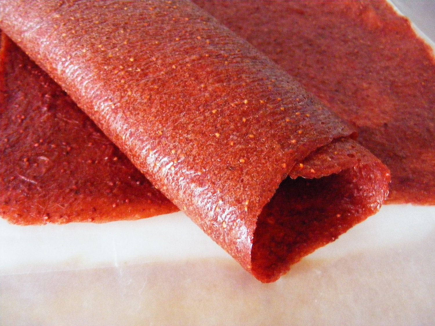 Strawberry Rhubarb - Rolled Fruit Leather -  We Pay Shipping