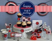 SALE - MEMORIAL DAY Printables - American Red White Blue Design Collection - Diy Holiday Printable Package