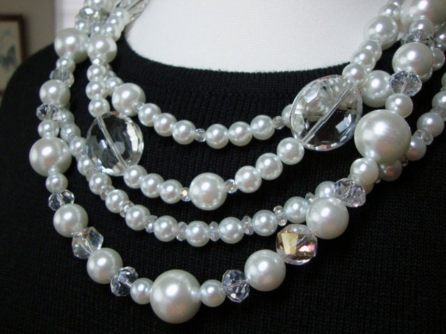 Coco Pearl & Crystal Necklace
