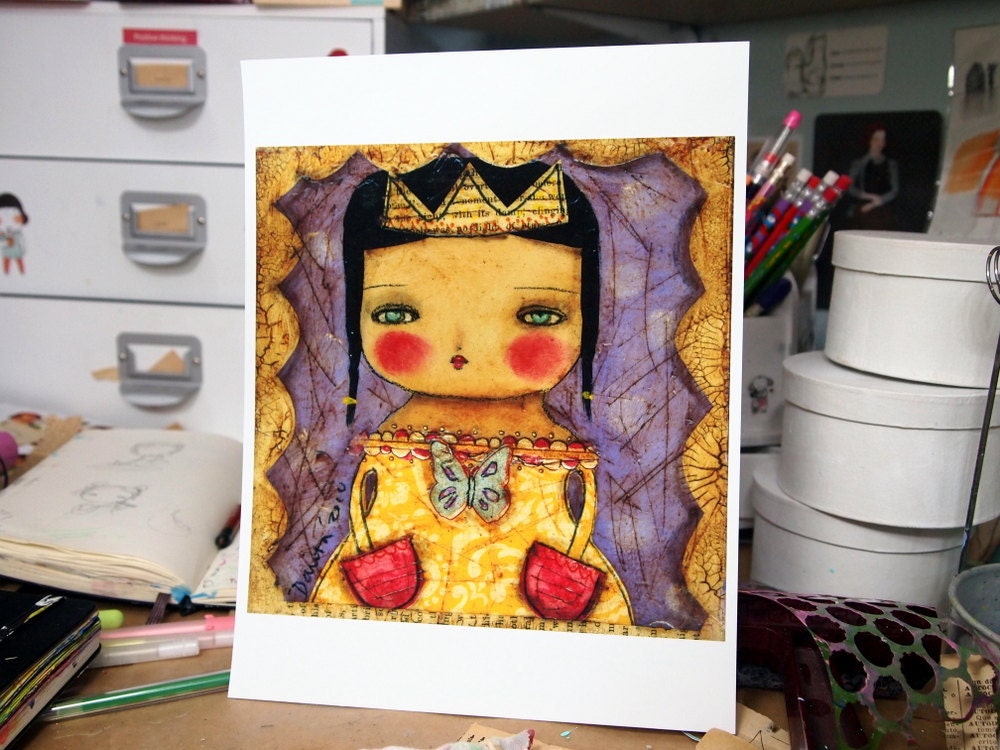 QUEEN OF CHANGE -  Giclee Reproduction From Original Collage By Danita (7x9 Inches)