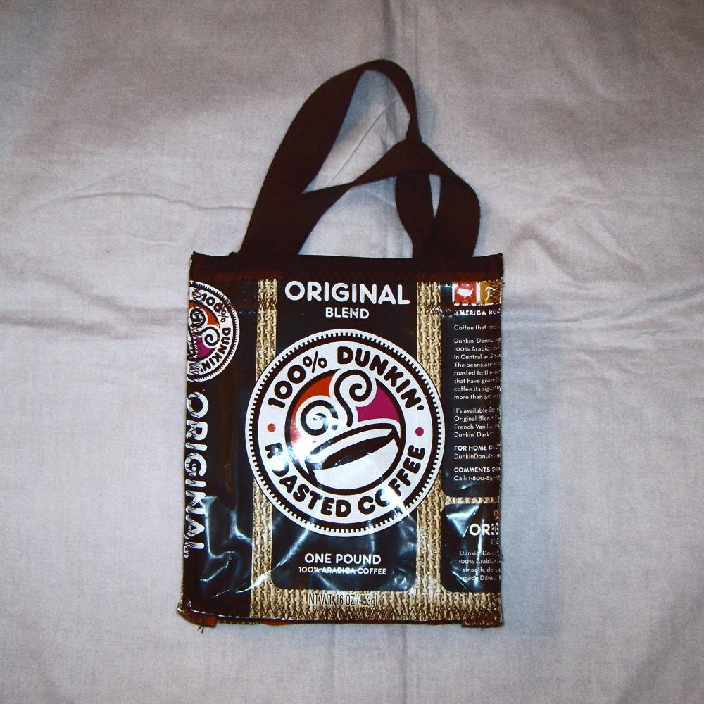 Fun Eco Friendly Purse made with Recycled Coffee bags upcycled repurposed