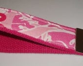 Wristlet Key Ring Chain Fob made with Lilly Pulitzer Fabric