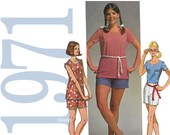 70s Summer Separates VIntage Sewing Pattern 33 Bust Simplicity 9287 UNCUT FF NOS