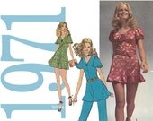 70s Mini Dress Bloomers Vintage Pattern 33 Bust Simplicity 9714 UNCUT FF NOS