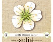 Apple Blossom Vector - CU ok, Logo Use ok, Merchandising ok