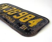 California License Plate 1951 Single Truck Commercial COM