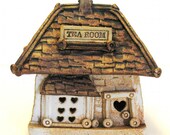 Whimsical Hand Built Stoneware Cottage