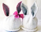 Easter Bunny Baby Hat, Photo Prop, Peter Rabbit Cottontail, CUSTOM Knit You Pick the Size Boy Or Girl