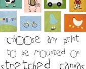 Any single print on 8x10 STRETCHED CANVAS - choose any one print from the shop to be printed on 8x10 stretched canvas