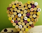 Wine Corkboard - Heart the BEES - Upcycled by Uncorked - Save the Bees