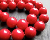 Lola-Chunky Round Bamboo Coral Necklace