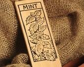 Hand-STAMPED Garden Marker for Mint